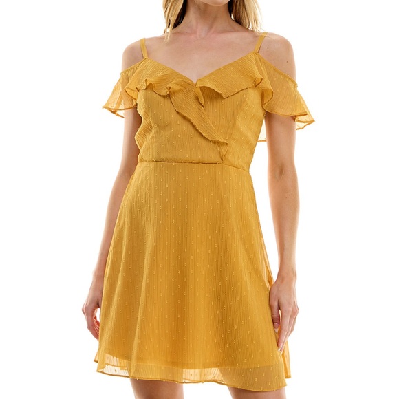 BCX Dress-Juniors Medium Mustard color - Picture 3 of 7